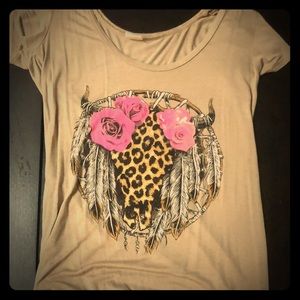 Leopard Cow Skull Tee by Color Bear
